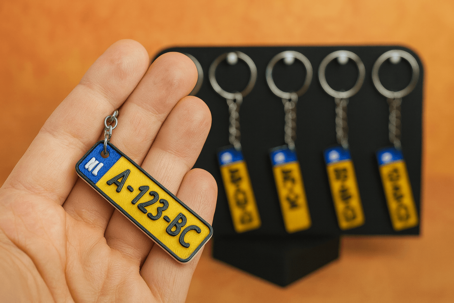 Gepersonaliseerde 3D-sleutelhanger met naam