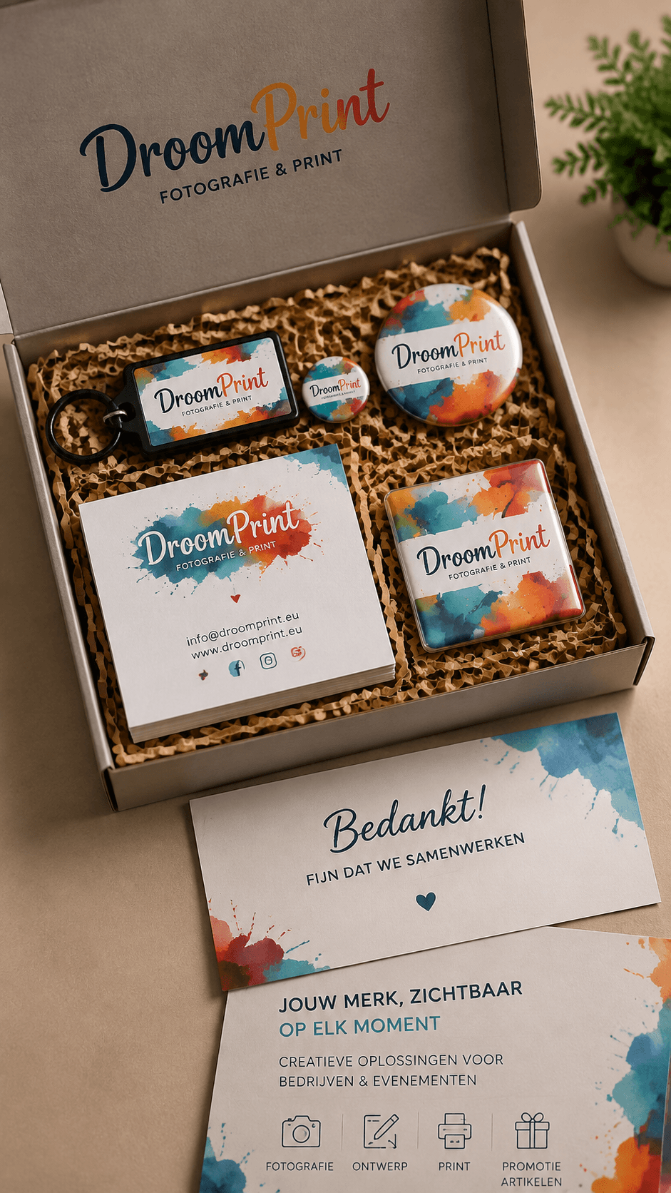Promotiemateriaal en creatieve materialen voor bedrijven